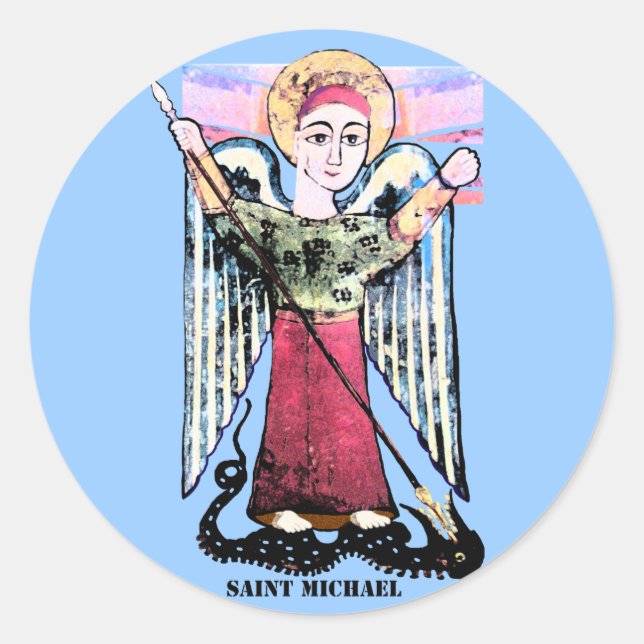 Pegatina Redonda St Michael (Anverso)