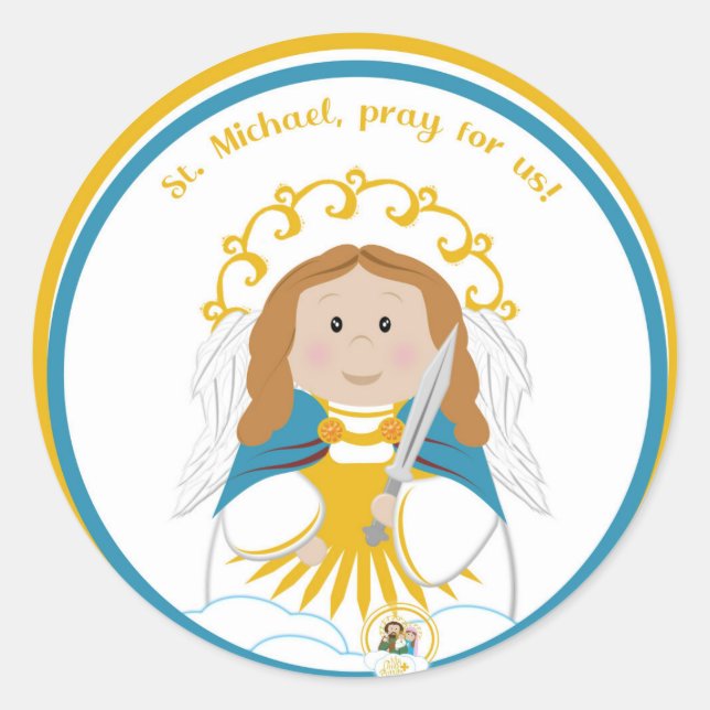 Pegatina Redonda St. Michael (Anverso)