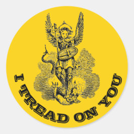 Pegatina Redonda St. Michael el Arcángel que te escribo religioso