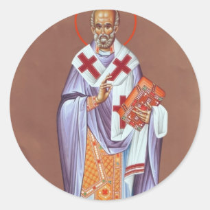 Pegatina Redonda st. nicholas