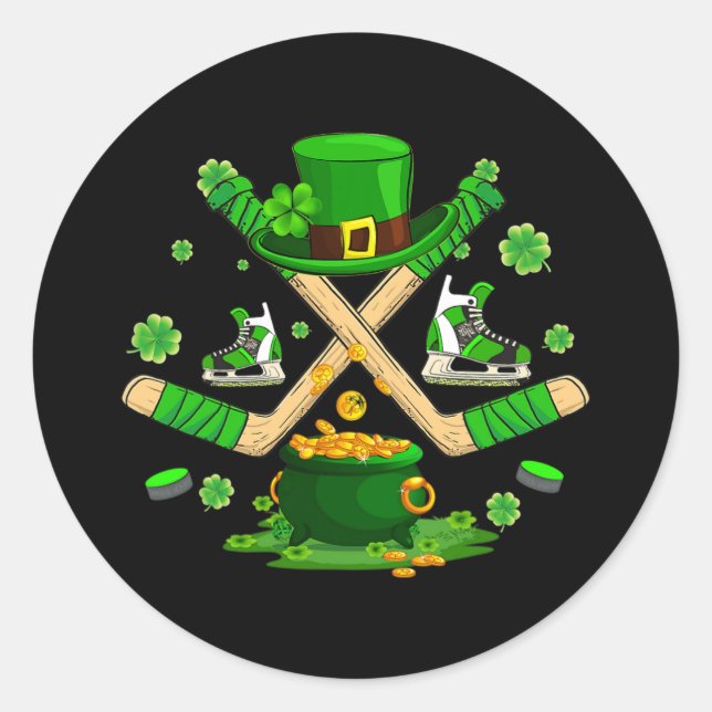 Pegatina Redonda St. Patrick#39; el día de los chicos irlandeses de (Anverso)