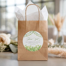 Pegatina Redonda St. Patrick’s Day Green Shamrock Baby Shower