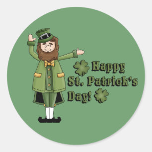 Pegatina Redonda St Patrick Te Desea Un Feliz Día De St Pats