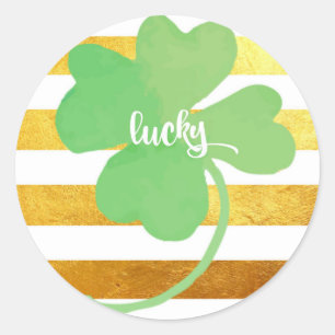 Pegatina Redonda St. Patrick's Day Lucky