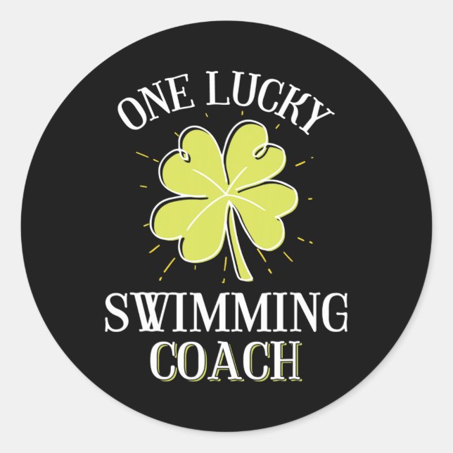 Pegatina Redonda St Patricks Day Lucky Swift Coach (Anverso)