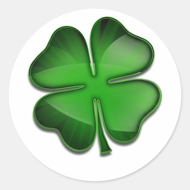 Pegatina Redonda St. Patrick's Day Zing (Anverso)