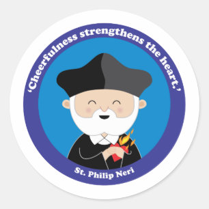 Pegatina Redonda St Philip Neri
