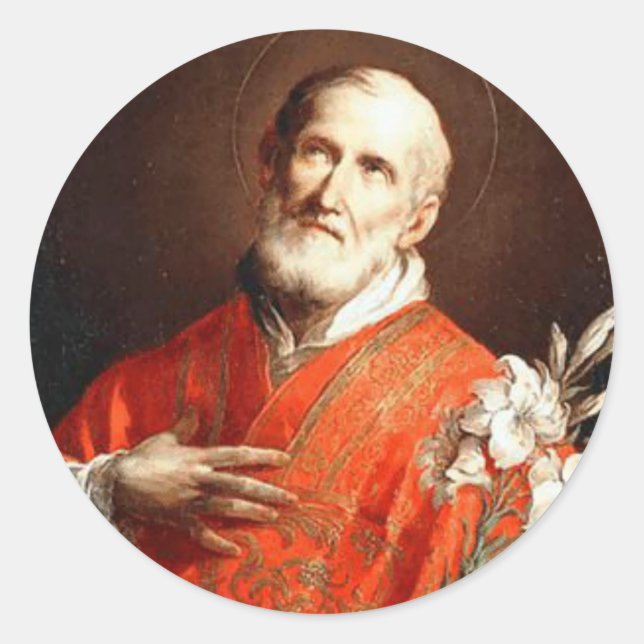 Pegatina Redonda St. Philip Neri Lily (Anverso)