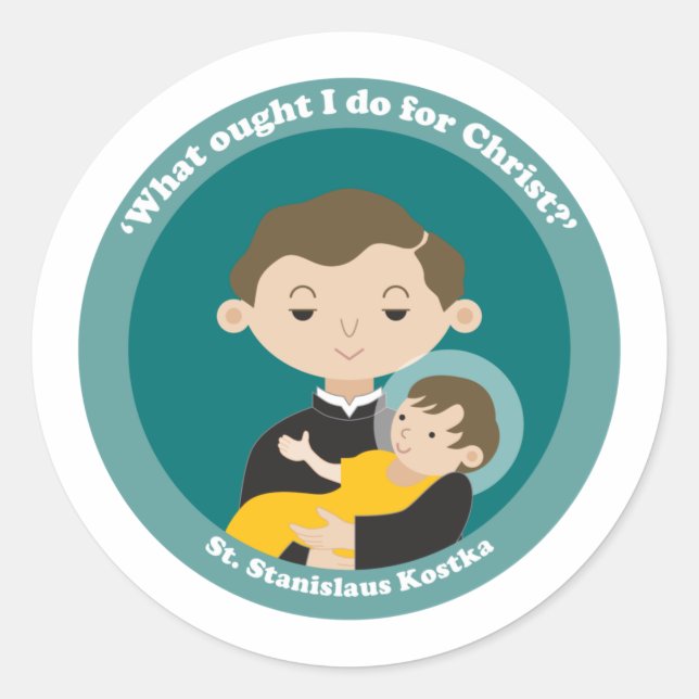 Pegatina Redonda St. Stanislaus Kostka (Anverso)