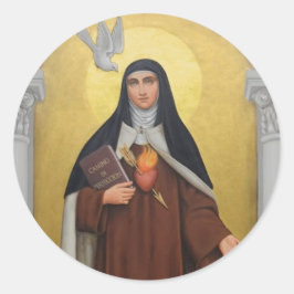Pegatina Redonda St Teresa de Ávila Teresa de Jesús