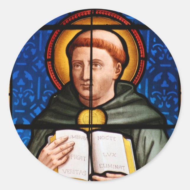 Pegatina Redonda St Thomas Aquinas (Anverso)