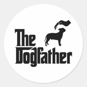 Pegatina Redonda Staffordshire Bull Terrier