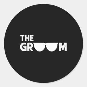 Pegatina Redonda Stag Groomsmen Boda Te