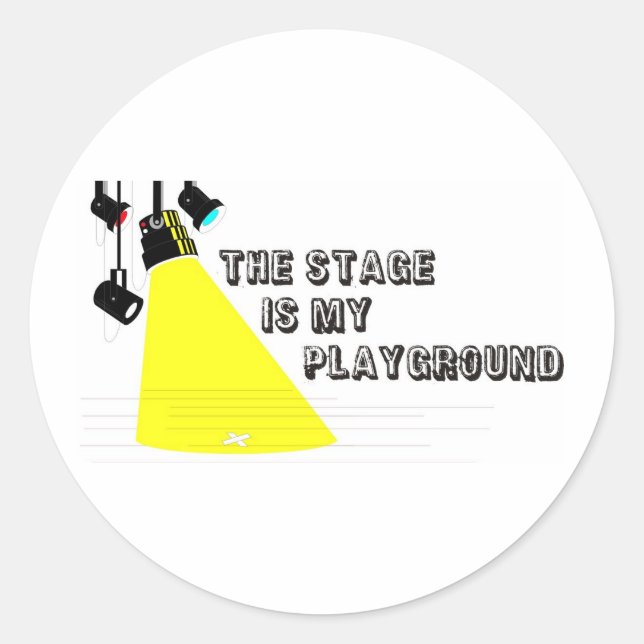 Pegatina Redonda StageIsMyPlayground (Anverso)