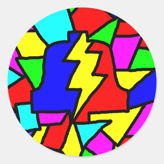 Pegatina Redonda StainGlass PLA (Anverso)