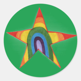 Pegatina Redonda Star Bright