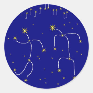 Pegatina Redonda Star Dance