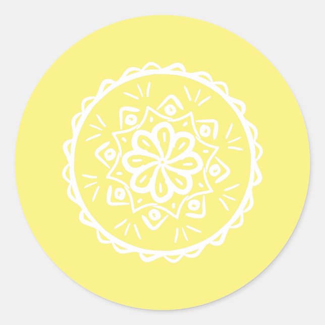 Pegatina Redonda Star Fruit Mandala (Anverso)