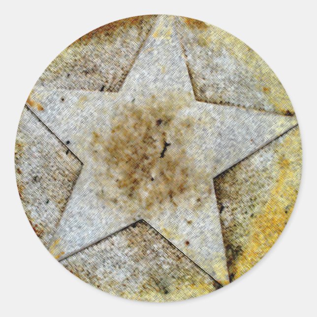 Pegatina Redonda Star Gazer (Anverso)