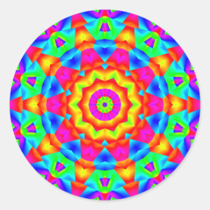 Pegatina Redonda Star Mandala con espíritu