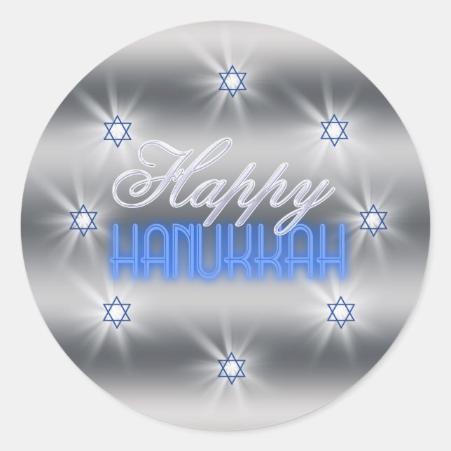Pegatina Redonda Star of David Array Silver SDAX (Anverso)