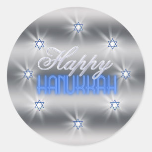 Pegatina Redonda Star of David Array Silver SDAX