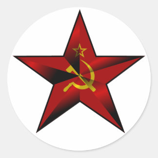 Pegatina Redonda Star_of_the_Soviet_Union