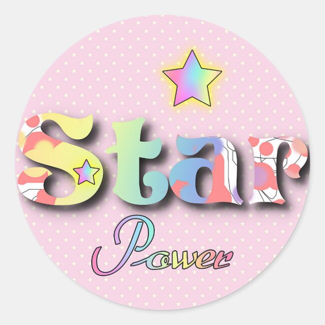 PEGATINA REDONDA STAR POWER (Anverso)