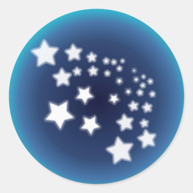 Pegatina Redonda Star Spatter (Anverso)