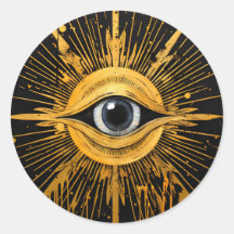 Starburst Black and Gold Occult Gray Evil Eye