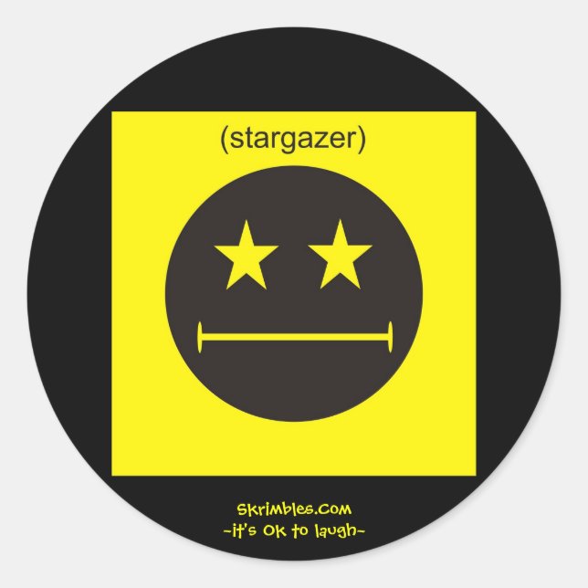 Pegatina Redonda Stargazer (Anverso)