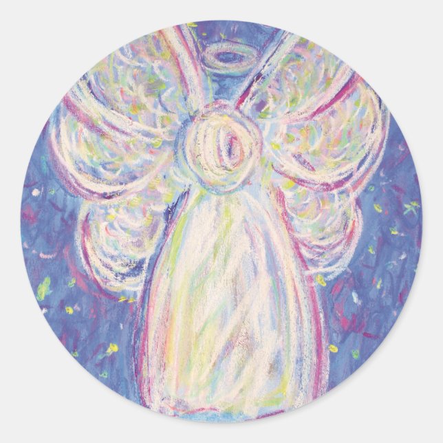 Pegatina Redonda Starry Night Angel (Anverso)