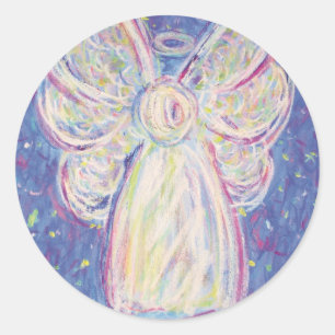 Pegatina Redonda Starry Night Angel
