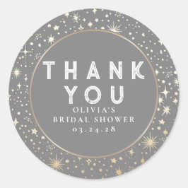 Pegatina Redonda Starry Night Sky Celestial Gracias