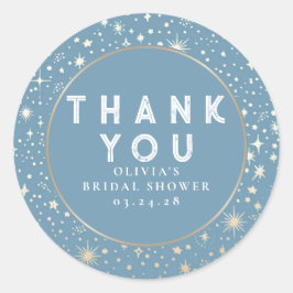 Pegatina Redonda Starry Night Sky Celestial Gracias