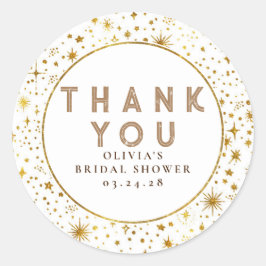 Pegatina Redonda Starry Night Sky Celestial Gracias