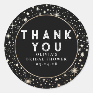 Pegatina Redonda Starry Night Sky Celestial Gracias