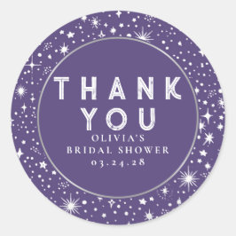 Pegatina Redonda Starry Night Sky Celestial Gracias