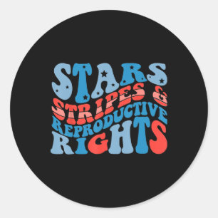 Pegatina Redonda Stars Stripes and Equal Rights 4 de julio