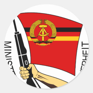 Pegatina Redonda Stasi - DDR (República Democrática Alemana)