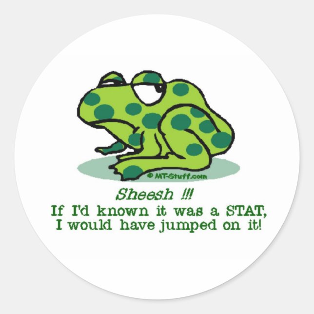 Pegatina Redonda STAT Froggie (Anverso)