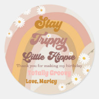 Stay Trippy Little Hippie Retro Groovy Gracias