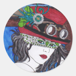 Pegatina Redonda Steampunk 09 Round Sticker