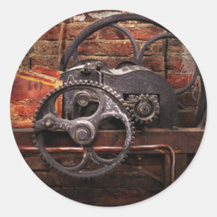 Pegatina Redonda Steampunk - no 10