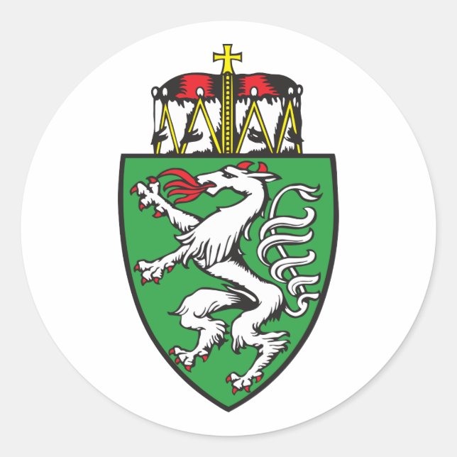 Pegatina Redonda Steiermark, Austria (Anverso)