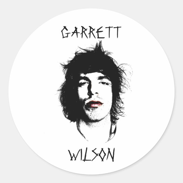 Pegatina Redonda Stencil Garrett Wilson Sticker (Anverso)