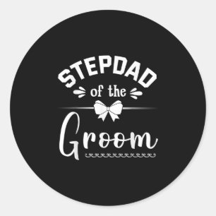 Pegatina Redonda Stepdad De La Novia Groom Feliz Boda Casar A Hus