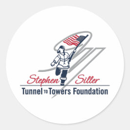Pegatina Redonda Stephen Siller Tunnel a Tower Foundation