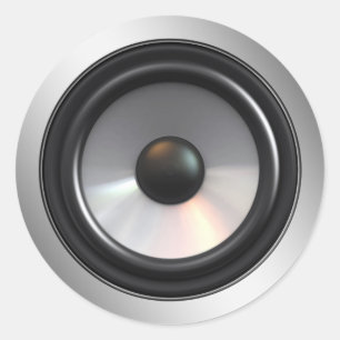 PEGATINA REDONDA STEREO SPEAKER