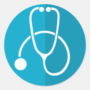 Pegatina Redonda Stethoscope